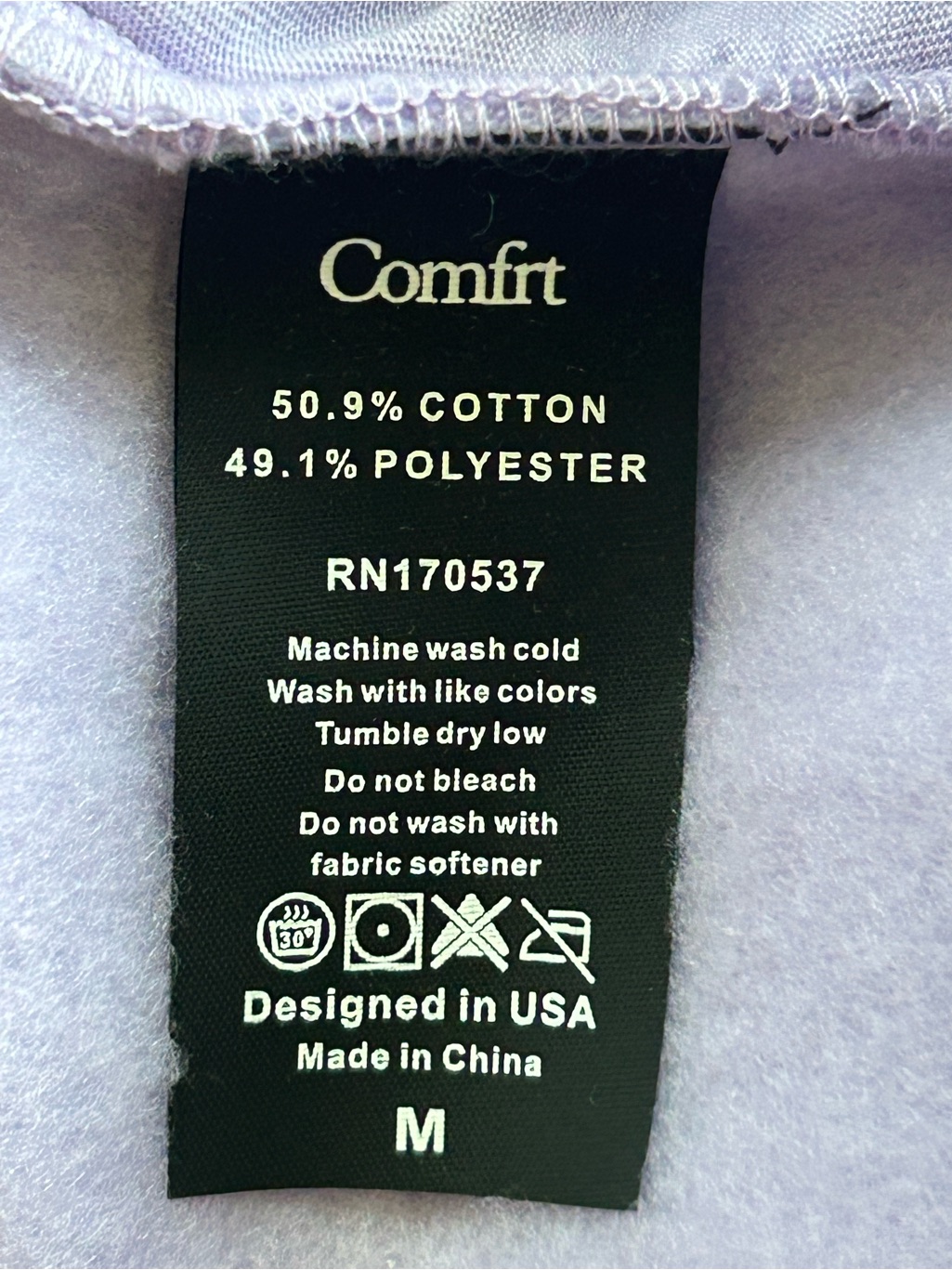 Nwt Comfrt Pastel Sweatpants Lavender Medium M Oversized Cozy Joggers — image 6 of 8
